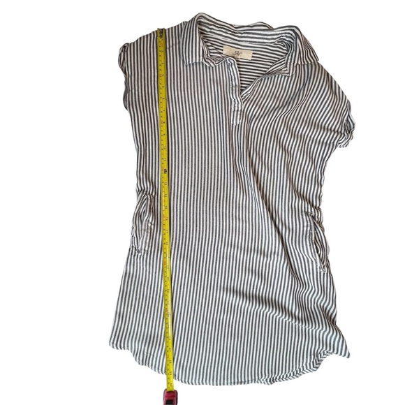 Thread+Supply Black & White Vertical Stripe Soft Tunic Top/Dress Women Sz Small - Picture 10 of 10